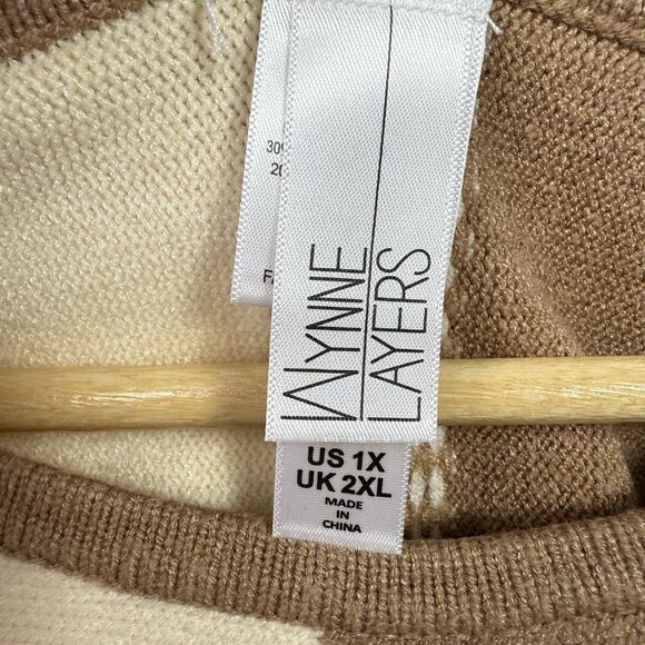 Wynne Layers Colorblocked Knit Sweater Boxy Oversized US Size 1X - Picture 3 of 5